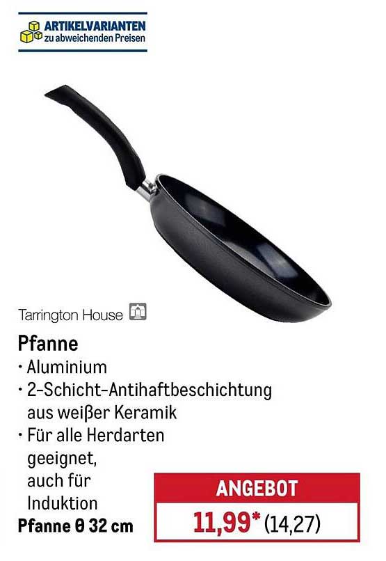 Pfanne Ø 32 cm - Aluminium mit 2-Schicht-Antihaftbeschichtung