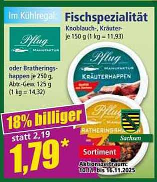 Pflüg Fischspezialität: Knoblauch- und Kräuterhappen