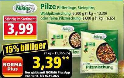Pilze Pfefferlinge, Steinpilze und Waldpilzmischung