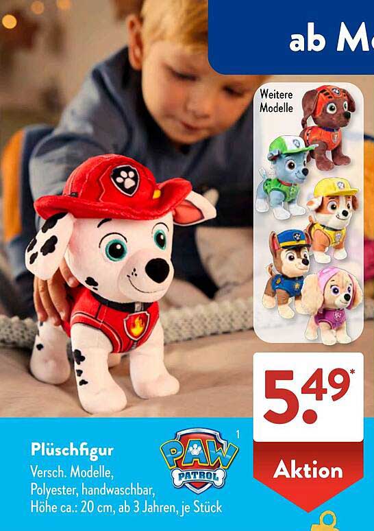 Plüschfigur - Paw Patrol - verschiedene Modelle