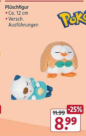 Pokémon Plüschfigur – Verschiedene Ausführungen, ca. 12 cm