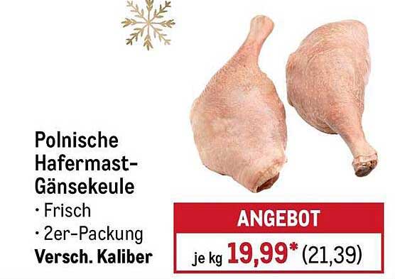 Polnische Hafermast-Gänsekeule 2er-Packung
