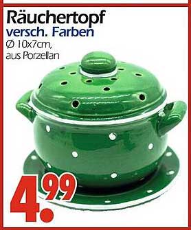 Räuchertopf, verschiedene Farben, Ø 10x7cm, aus Porzellan