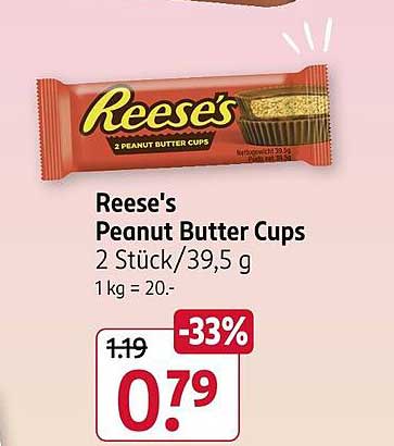 Reese's Peanut Butter Cups 2 Stück/39,5 g