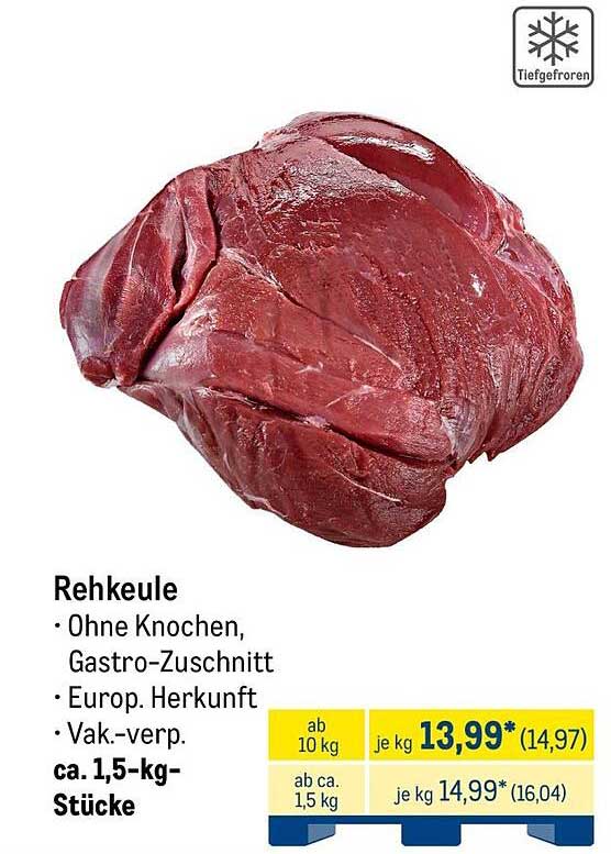 Rehkeule - ohne Knochen, Gastro-Zuschnitt