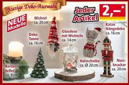 Riesige Deko-Auswahl – Jeder Artikel nur 2 €