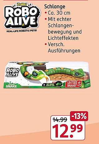 Robo Alive Schlange - Ca. 30 cm mit echter Schlangenbewegung