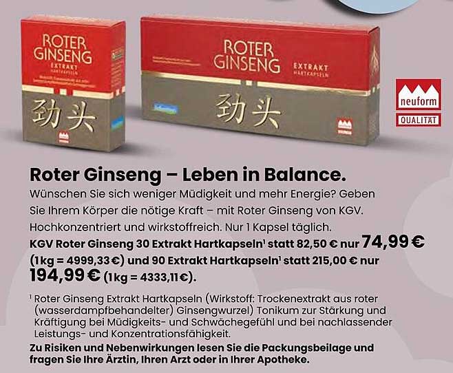 Roter Ginseng – Leben in Balance