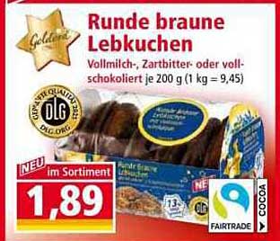 Runde braune Lebkuchen