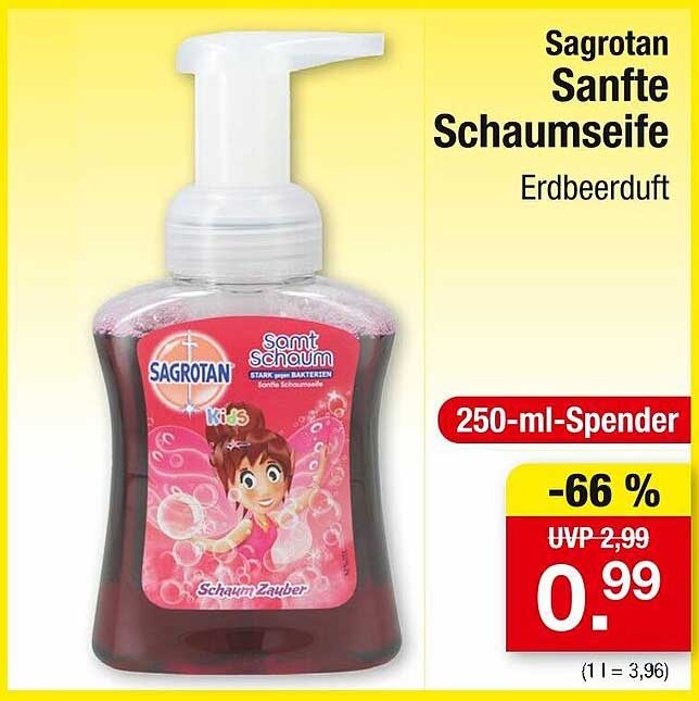 Sagrotan Sanfte Schaumseife Erdbeerdurst 250 ml Spender