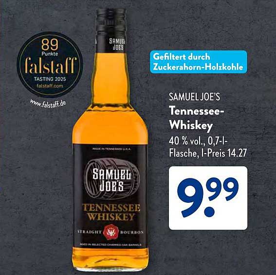 Samuel Joe's Tennessee-Whiskey 0,7 l