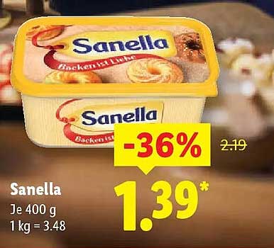 Sanella Backen mit Liebe – 400 g für nur 1,39 €!