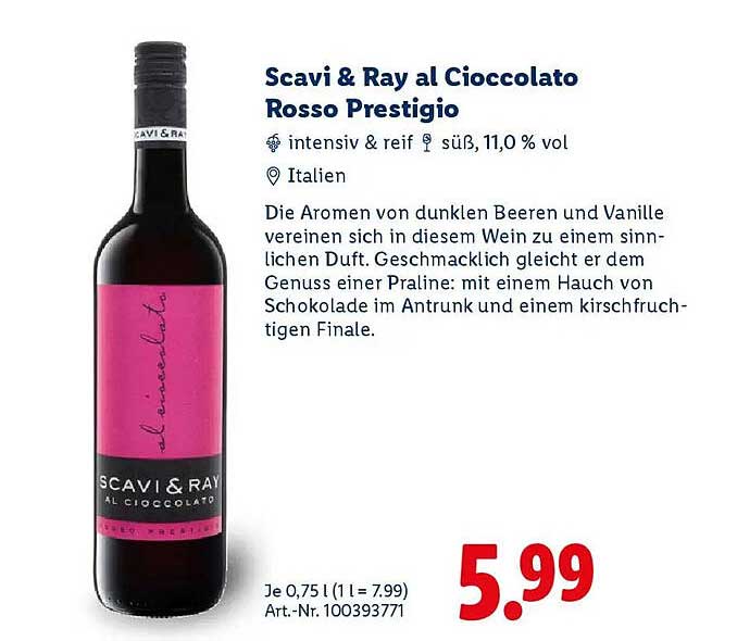 Scavi & Ray al Cioccolato Rosso Prestigio