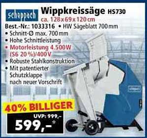 Scheppach Wippkreissäge HS730