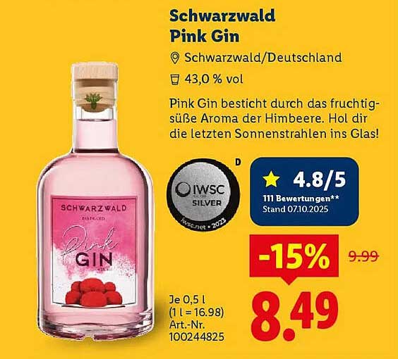 Schwarzwald Pink Gin