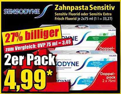 Sensodyne Zahnpasta Sensitiv 2er Pack
