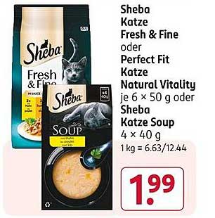 Sheba Katze Fresh & Fine oder Perfect Fit Katze Natural Vitality 6 x 50 g oder Sheba Katze Soup 4 x 40 g
