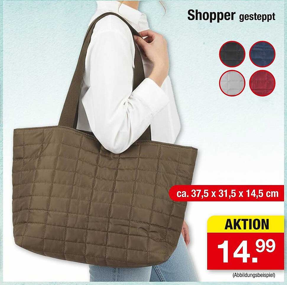 Shopper gesteppter Stoff in verschiedenen Farben