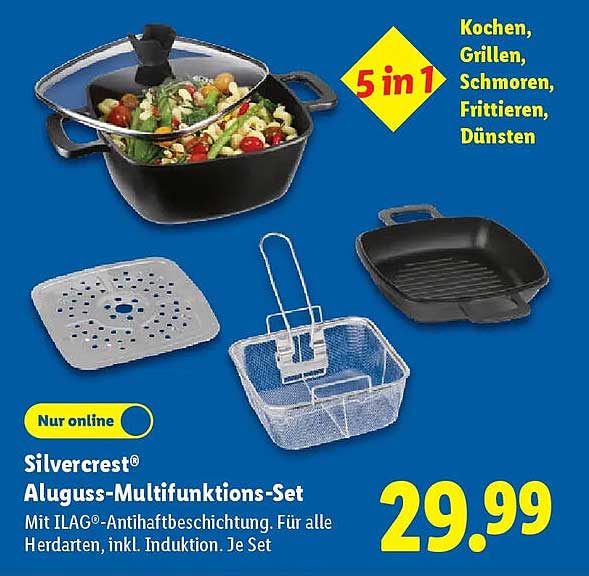 Silvercrest® Aluguss-Multifunktions-Set