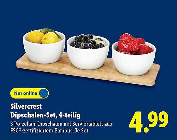 Silvercrest Dipschalen-Set, 4-teilig