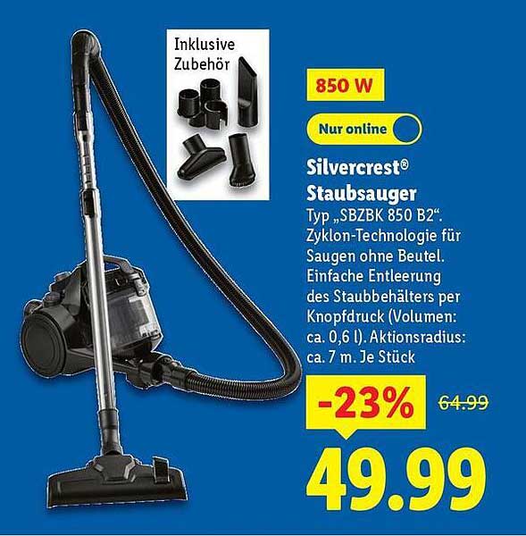 Silvercrest® Staubsauger Typ „SBZBK 850 B2“