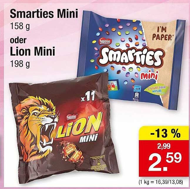 Smarties Mini oder Lion Mini