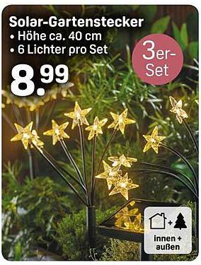 Solar-Gartenstecker 3er-Set