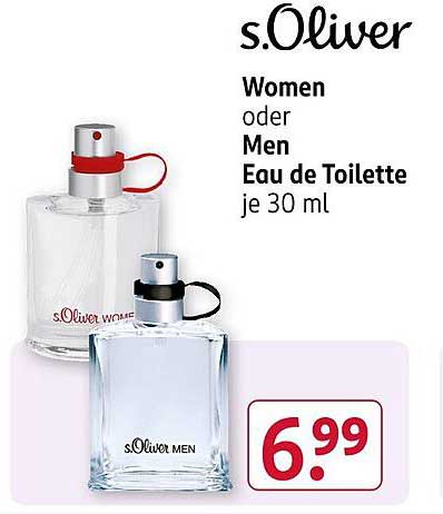 s.Oliver Women oder Men Eau de Toilette je 30 ml