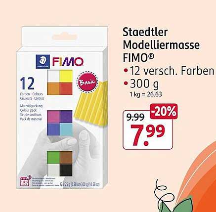 Staedtler Modelliermasse FIMO® - 12 verschiedene Farben (300 g)