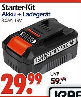 Starter-Kit Akku + Ladegerät 3,0Ah, 18V