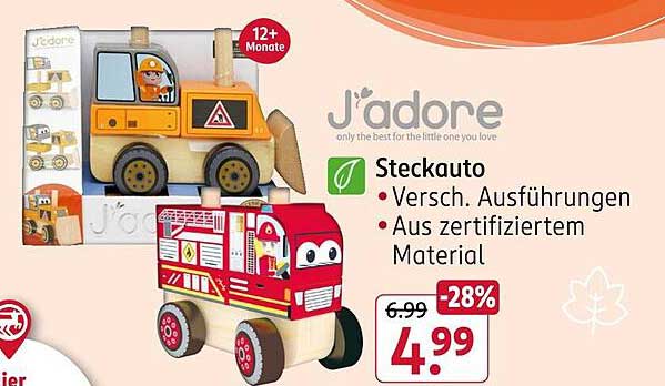 Steckauto von J'adore - Verschiedene Ausführungen aus zertifiziertem Material