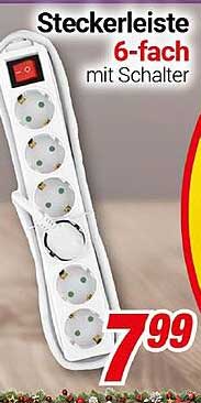 Steckerleiste 6-fach mit Schalter