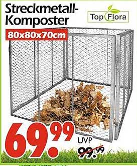 Streckmetall-Komposter 80x80x70cm von Top Flora