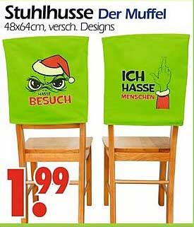 Stuhlhusse Der Muffel - 48x64cm, verschiedene Designs