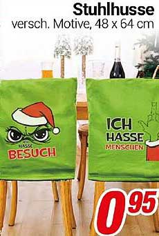 Stuhlhusse verschied. Motive, 48 x 64 cm
