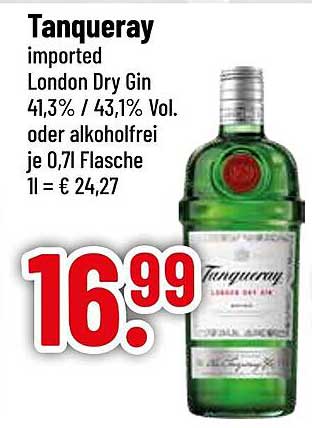 Tanqueray London Dry Gin 41,3% - 43,1% Vol.