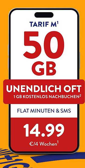 Tarif M' mit 50 GB – perfekt für alle Smartphone-Nutzer