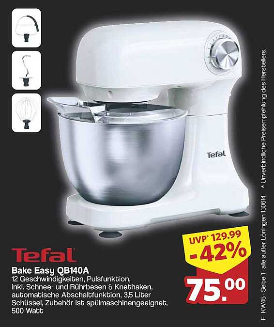 Tefal Bake Easy QB140A  – Küchenmaschine