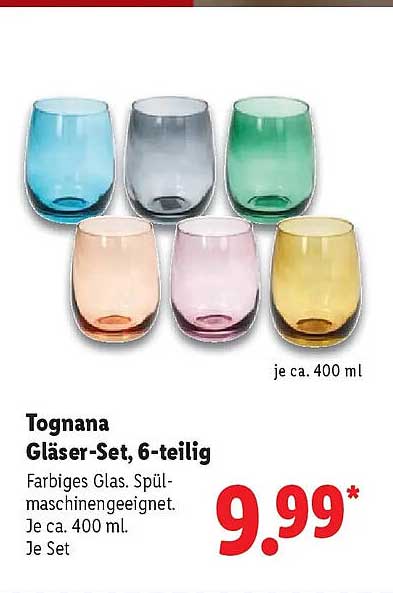 Tognana Gläser-Set, 6-teilig