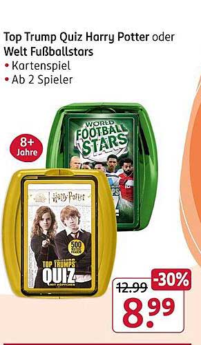Top Trump Quiz Harry Potter oder Welt Fußballstars