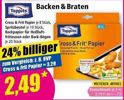 Toppits Cross & Frit Papier - Backen & Braten