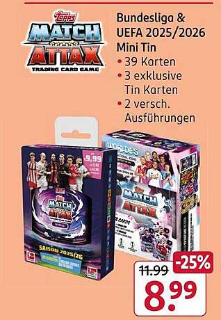 Topps Match Attax Bundesliga & UEFA 2025/2026 Mini Tin