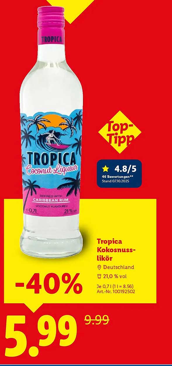 Tropica Kokosnuss-Likör