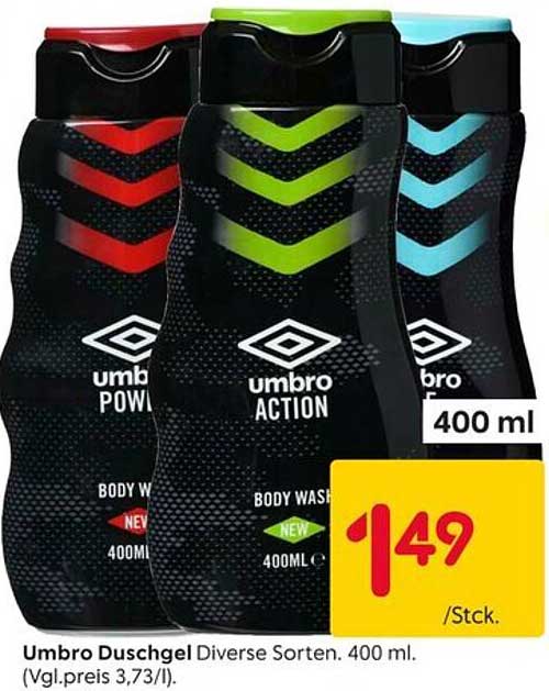Umbro Duschgel Diverse Sorten 400 ml
