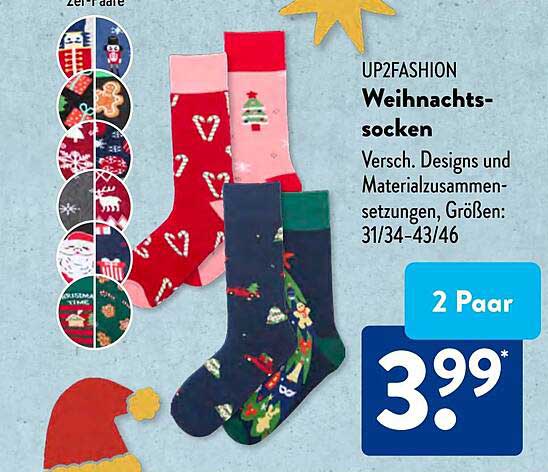 UP2FASHION Weihnachts-Socken