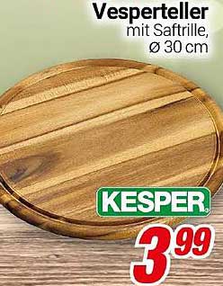 Vesperteller mit Saftrille, Ø 30 cm