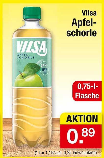 Vilsa Apfelschorle 0,75 l – Aktionspreis!
