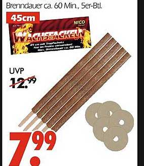 Wachsstäbchen, 5er-Pack, 45 cm