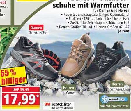 Wanderschuhe mit Warmfutter für Damen und Herren