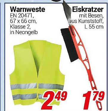 Warnweste EN 20471 - Klasse 2 in Neongelb